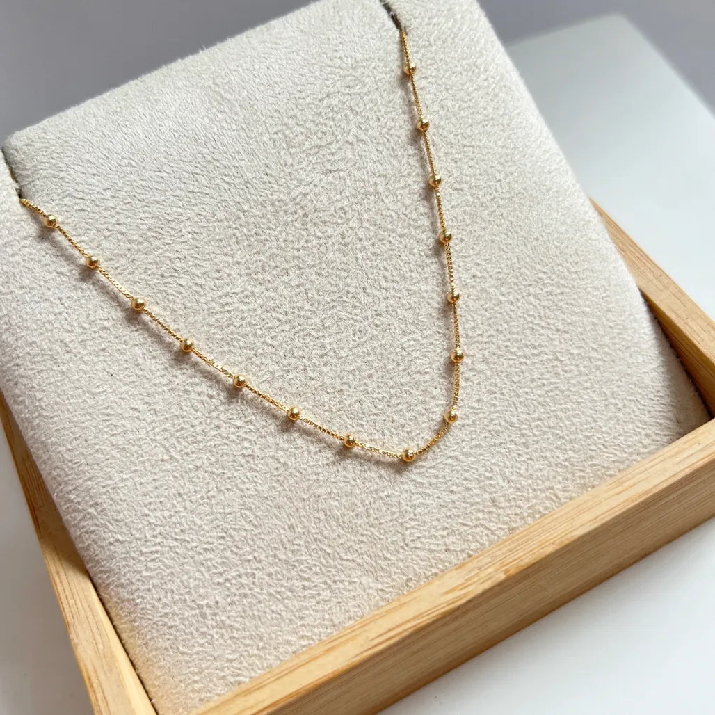 TORNOZELEIRA VENEZIANA 0,6MM COM BOLINHAS