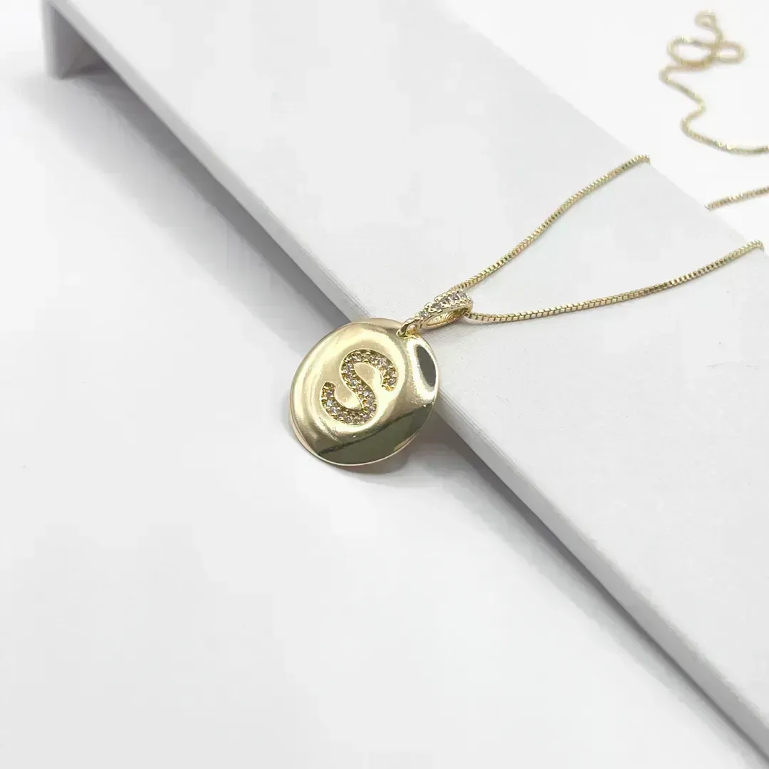 COLAR MEDALHA LETRA S 70CM