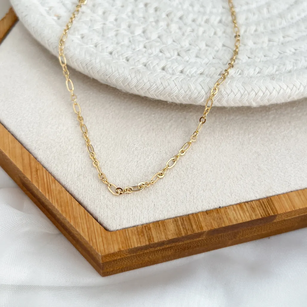 COLAR CHOKER DELICADA MINI ELOS 35CM + 10CM EXTENSOR