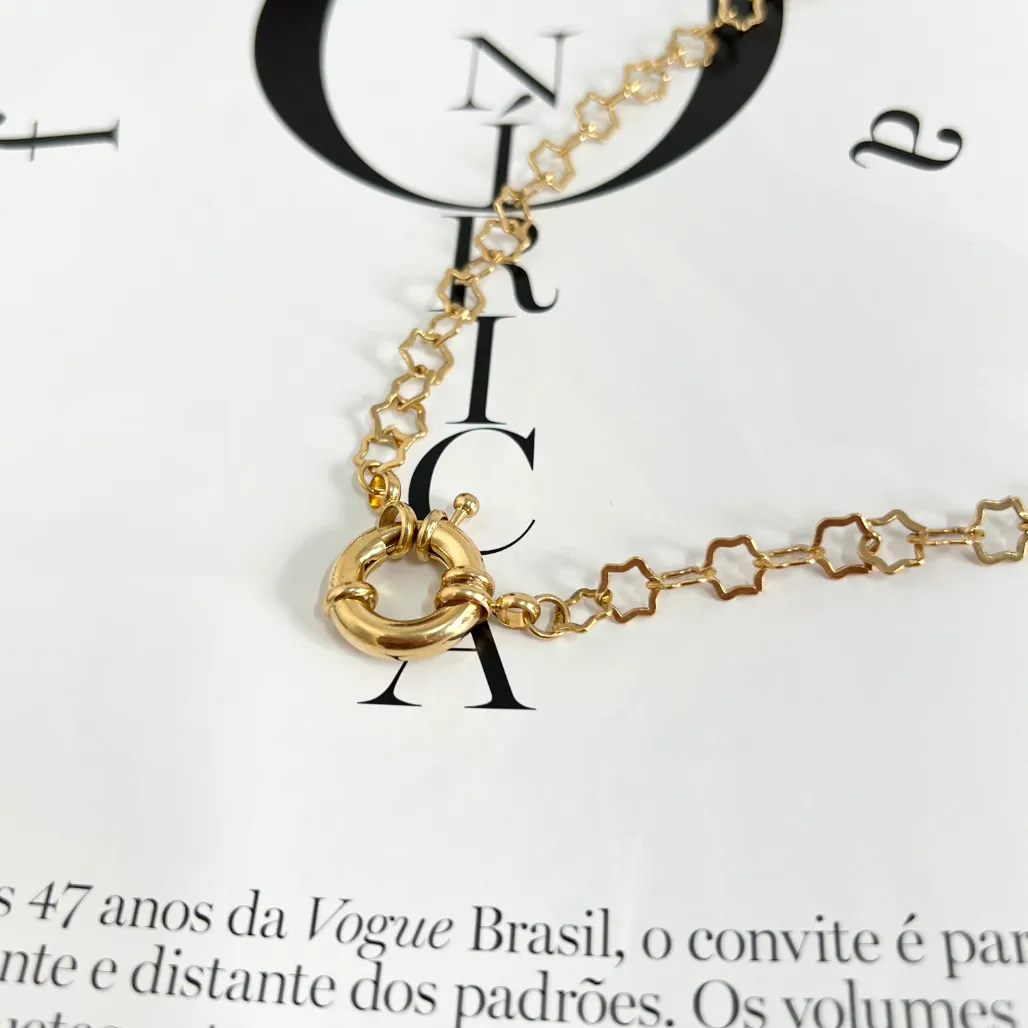COLAR ESTRELAS COM FECHO BOIA 55CM
