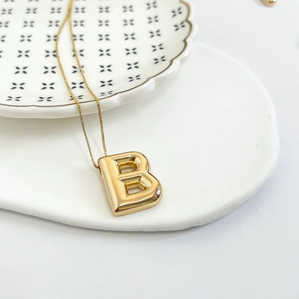 COLAR LETRA BUBBLE LISA - B