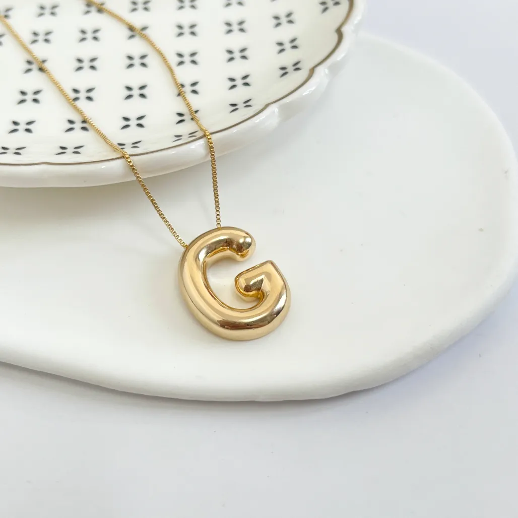 COLAR LETRA BUBBLE LISA - G