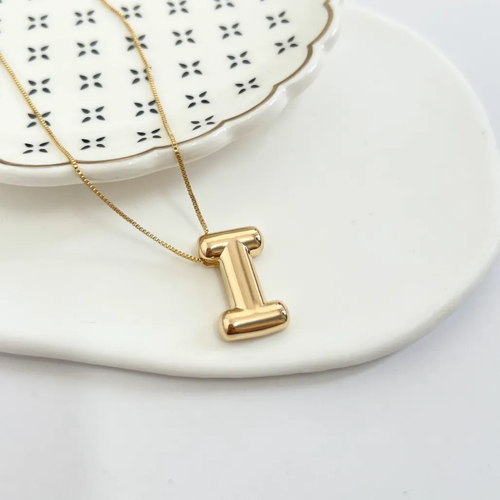 COLAR LETRA BUBBLE LISA - I
