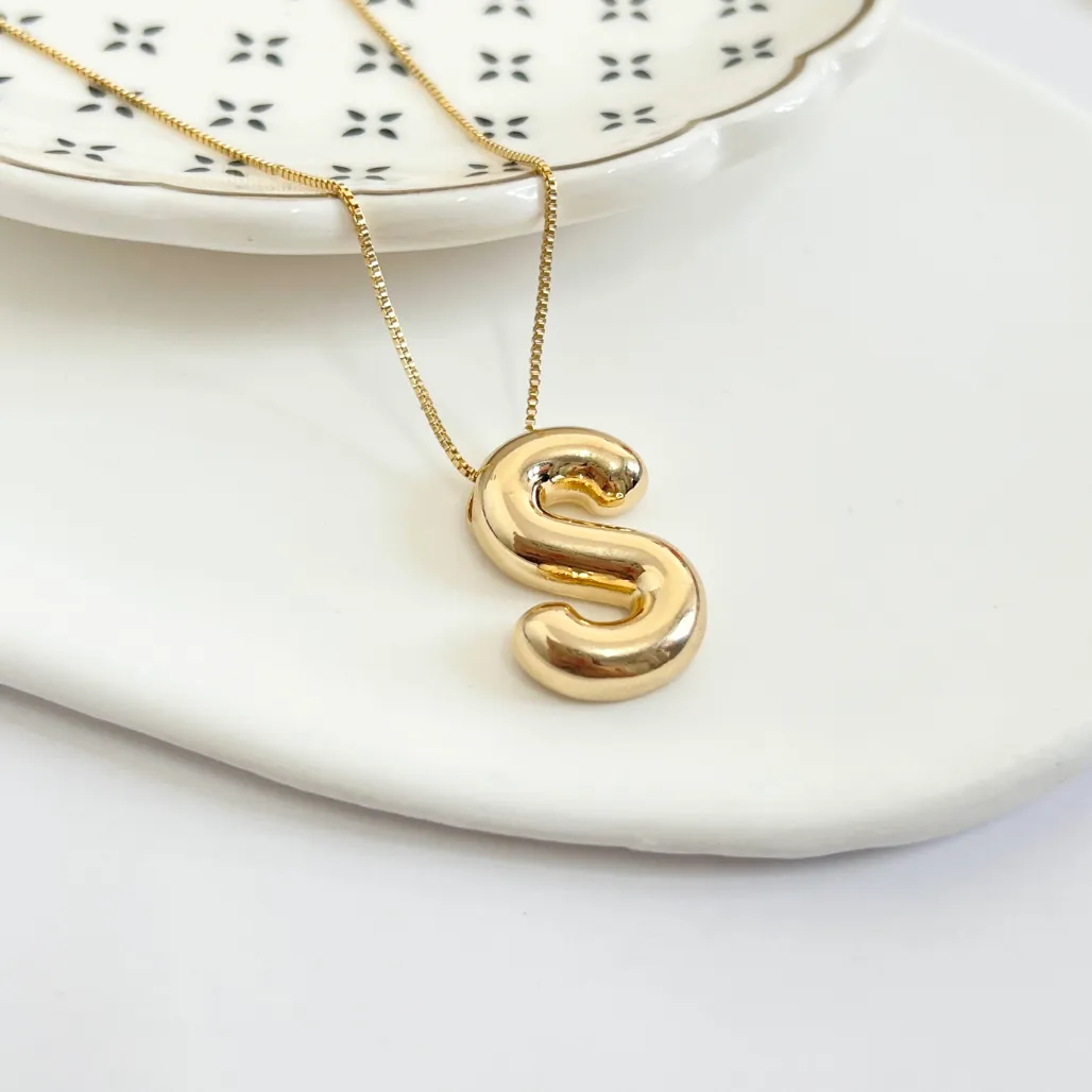 COLAR LETRA BUBBLE LISA - S