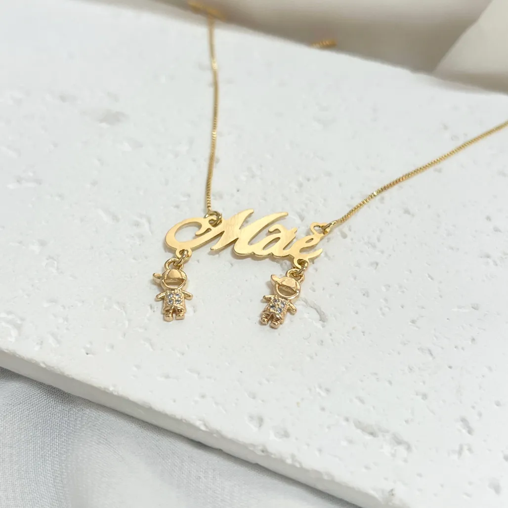 COLAR MÃE COM 2 MENINOS