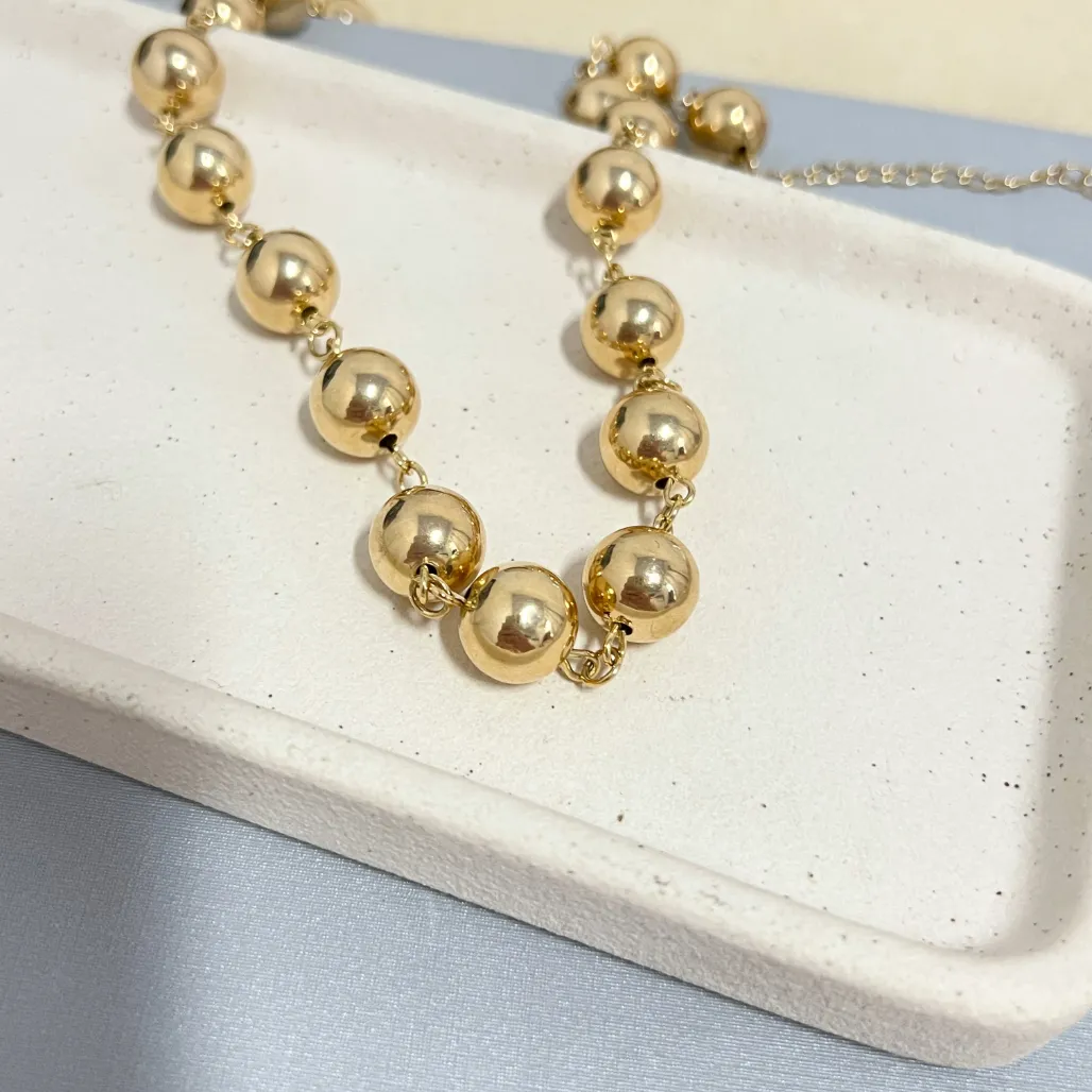 COLAR CHOKER BOLAS 12MM