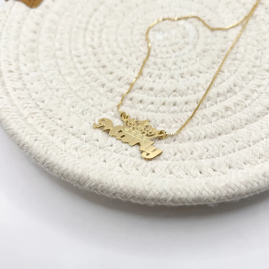COLAR NOME FONTE 02 COM DETALHES COROA - MARLY