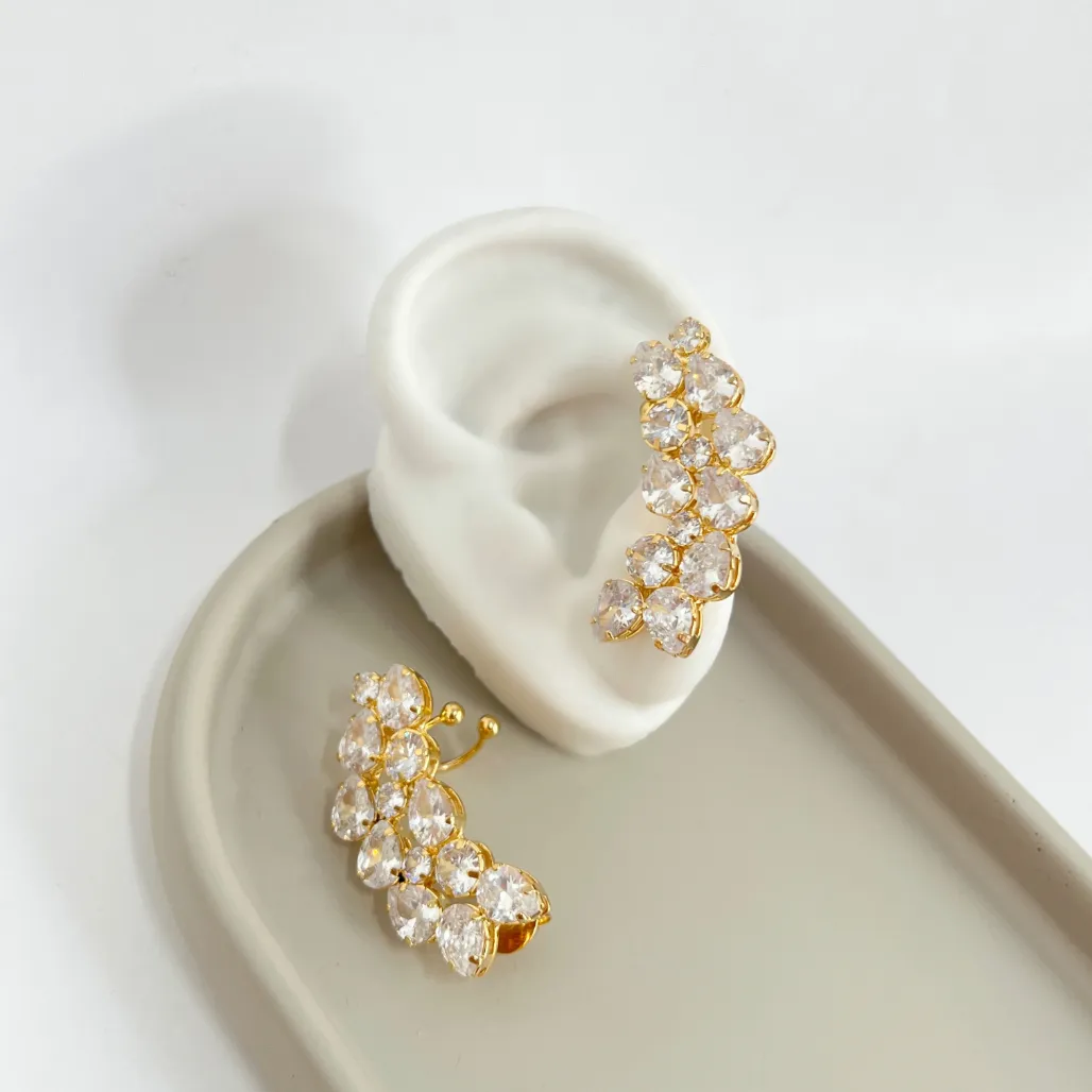 BRINCO EAR CUFF PEDRARIA