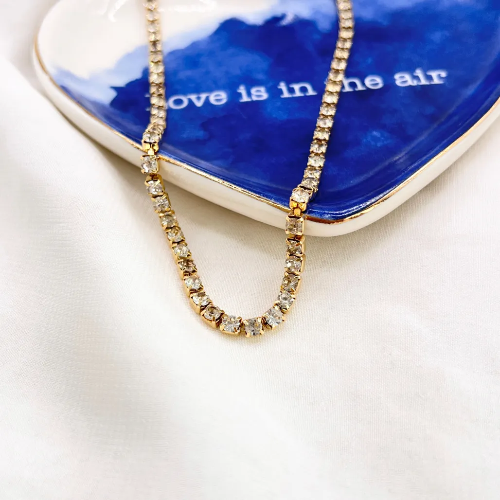 COLAR CHOKER STRASS 3,5MM 35CM