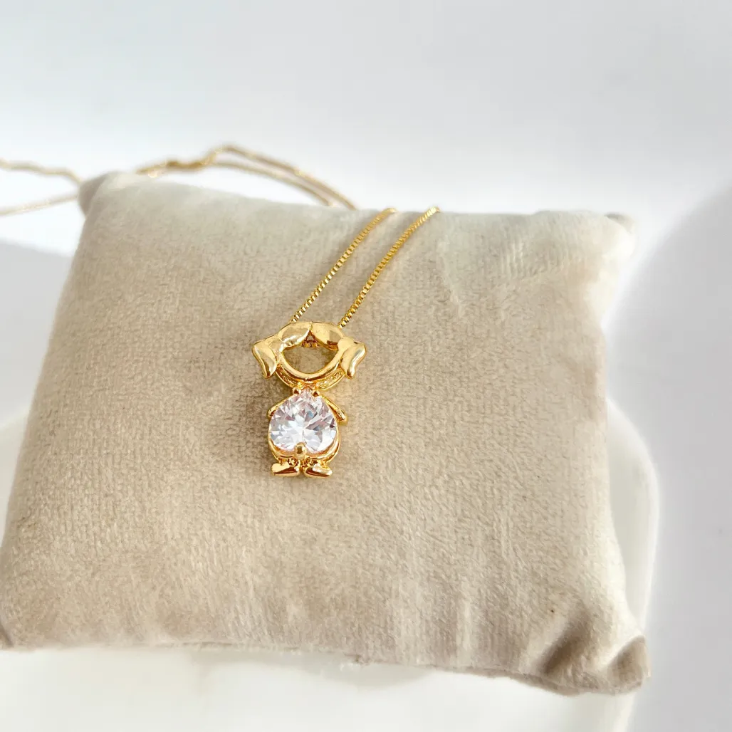 COLAR MENINA PEDRA CRISTAL