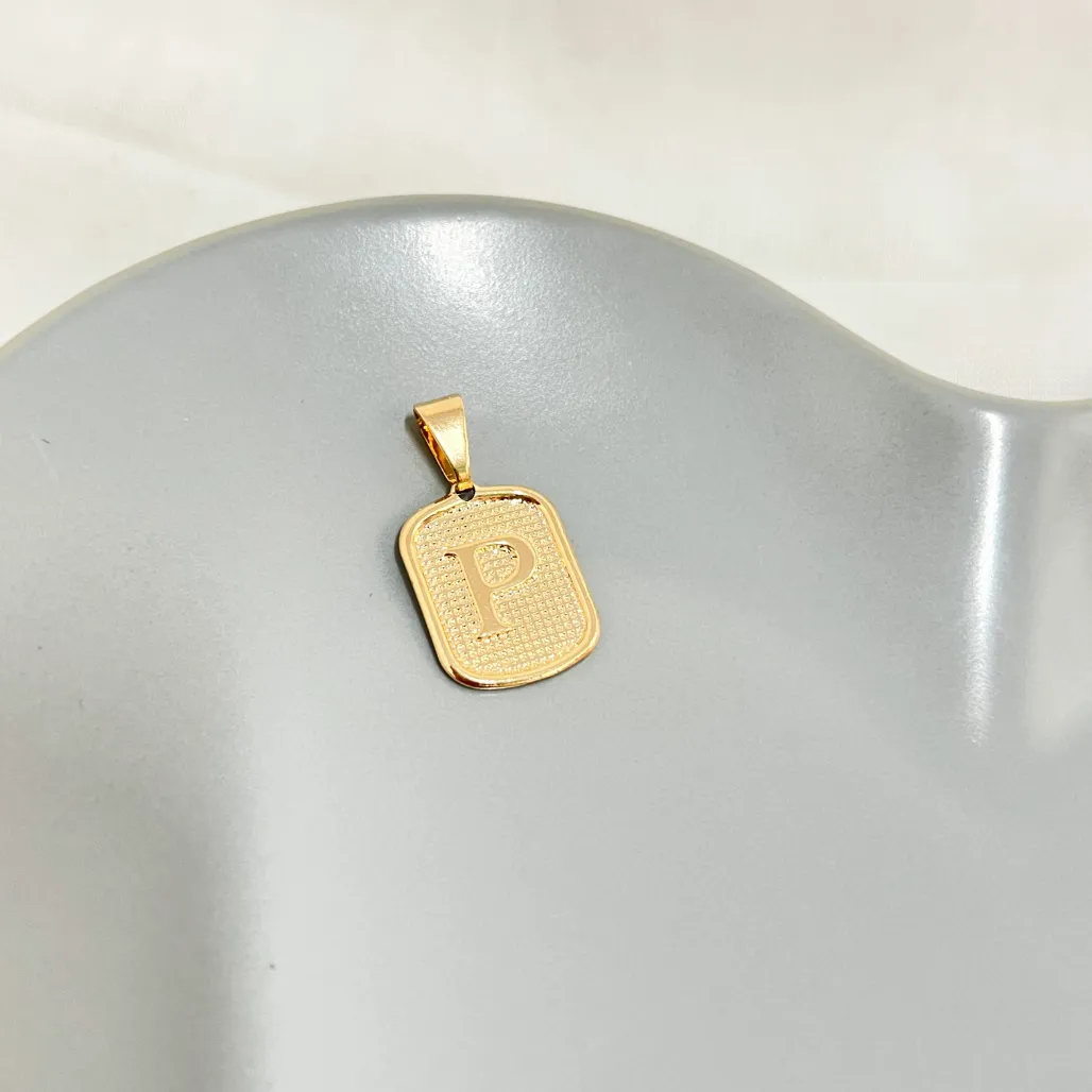 PINGENTE MEDALHA PEQUENA DE LETRA - P
