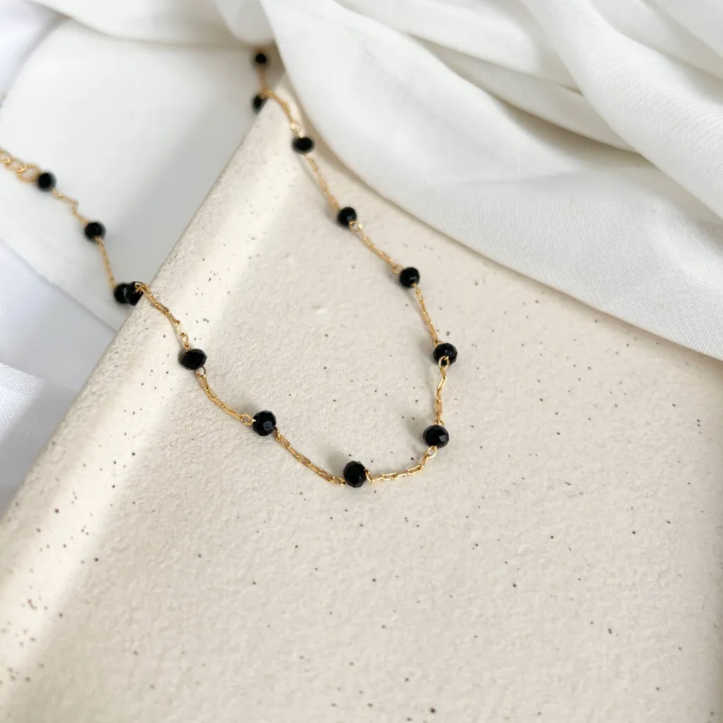 COLAR CHOKER CRISTAL PRETO