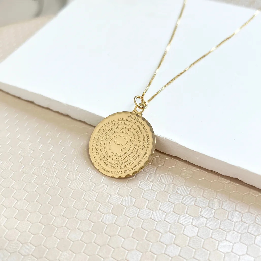 COLAR MEDALHA 2,5CM DO PAI NOSSO