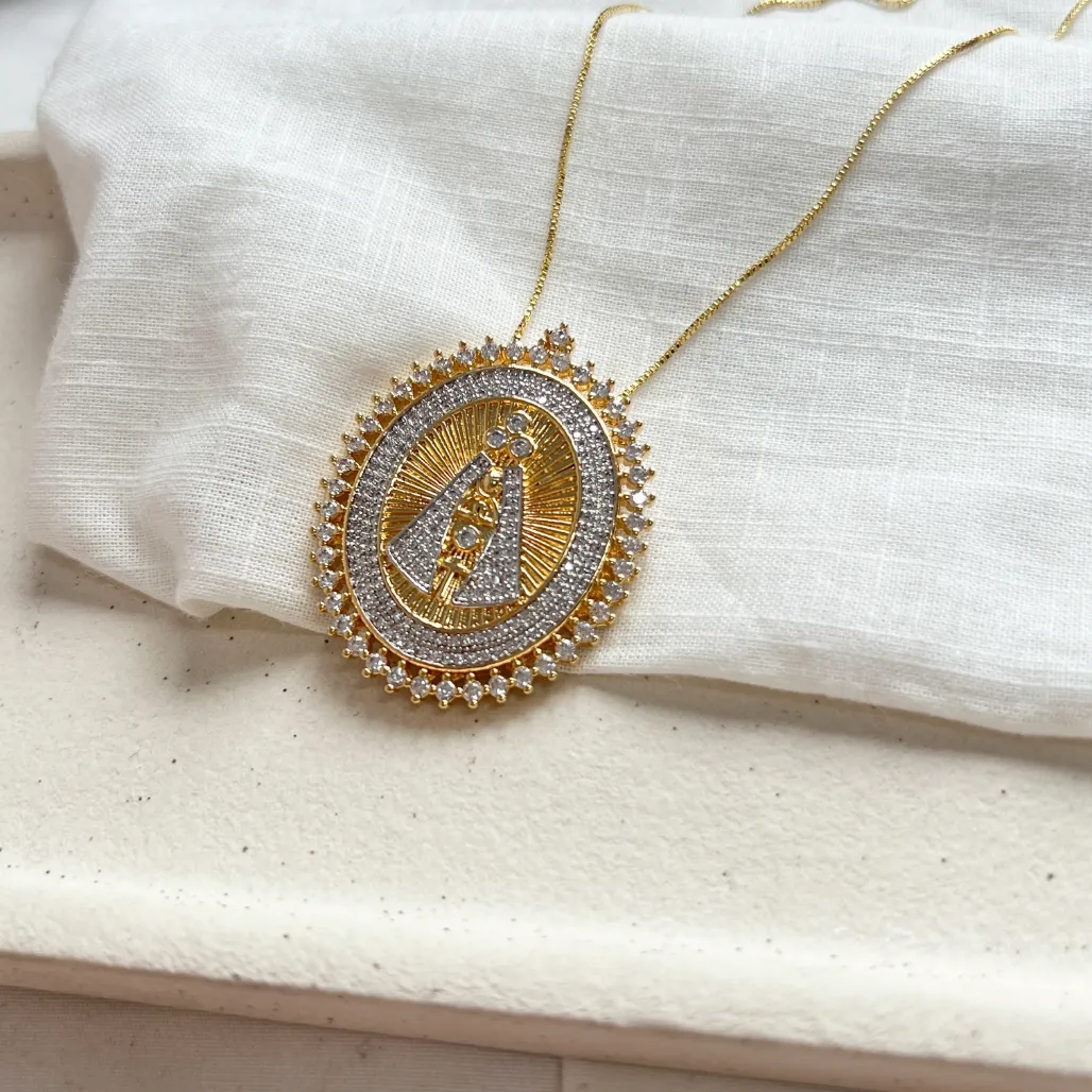 COLAR MEDALHA NOSSA SENHORA DE APARECIDA