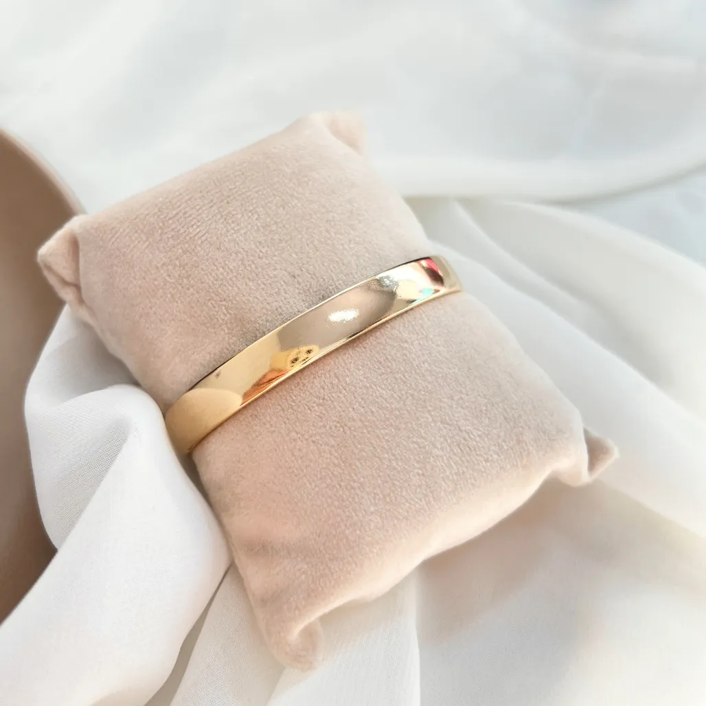 BRACELETE LISO 7,6MM COM TRAVA