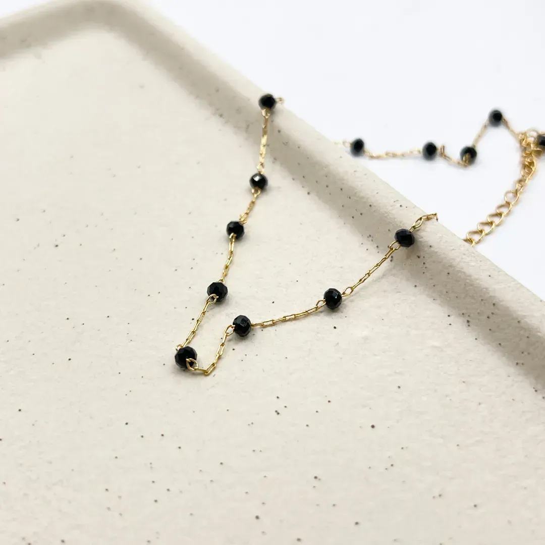 COLAR CHOKER CRISTAL PRETO