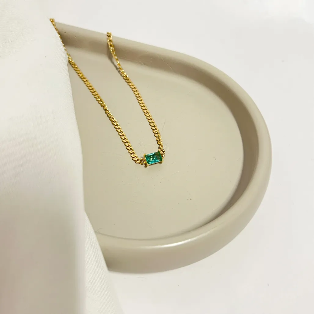 COLAR CHOKER MINI ELO GRUMET COM PEDRA TURMALINA