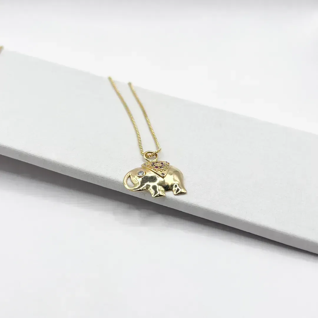 COLAR ELEFANTE COM ZIRCONIAS