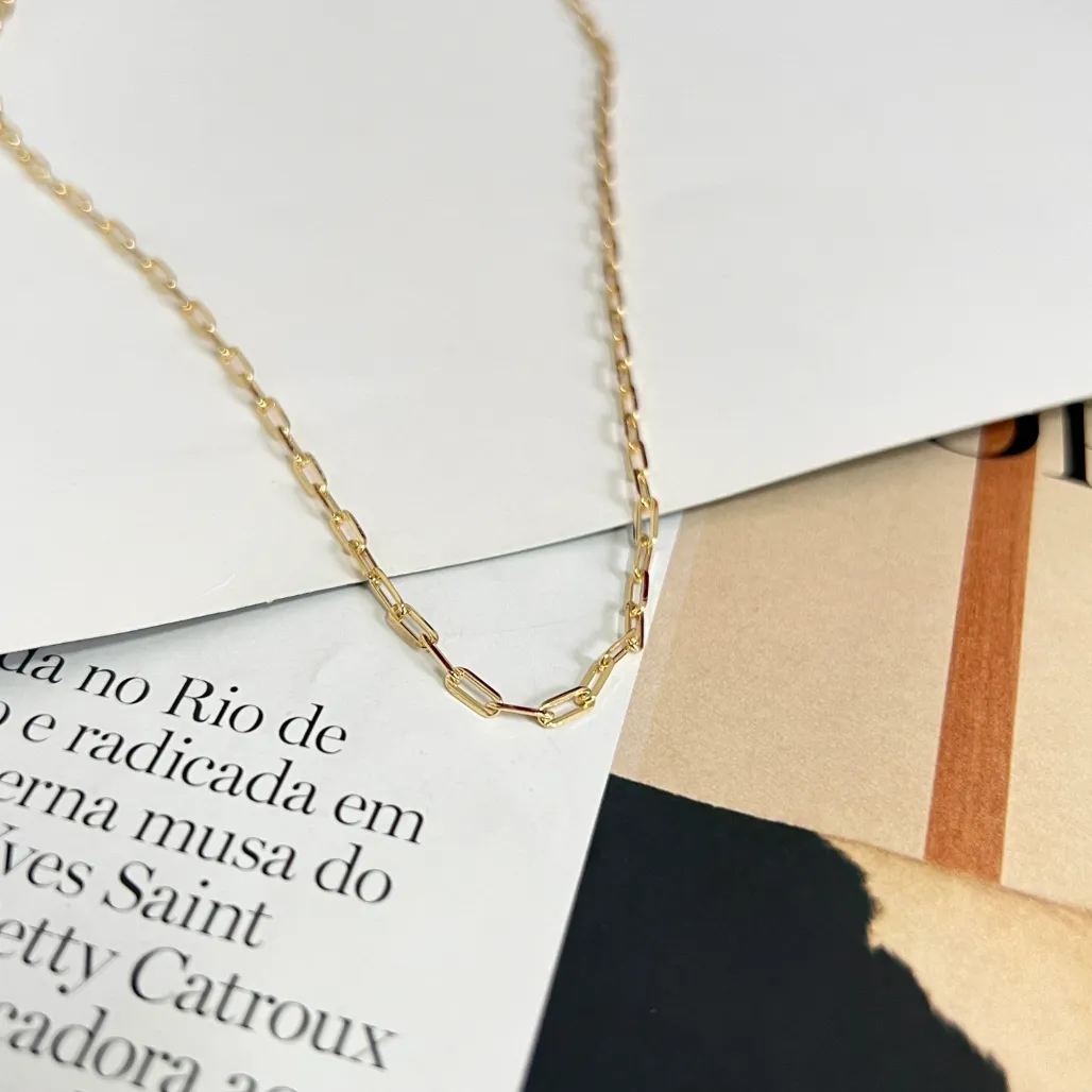 COLAR MASCULINO CARTIER ELO LONGO DIAMANTADO 70CM