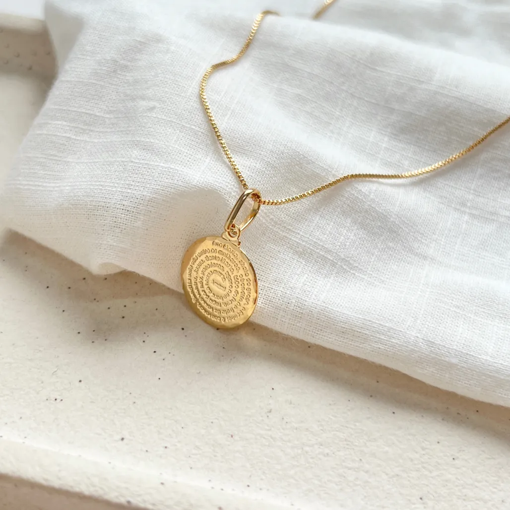 COLAR MEDALHA DO PAI NOSSO 1,3CM