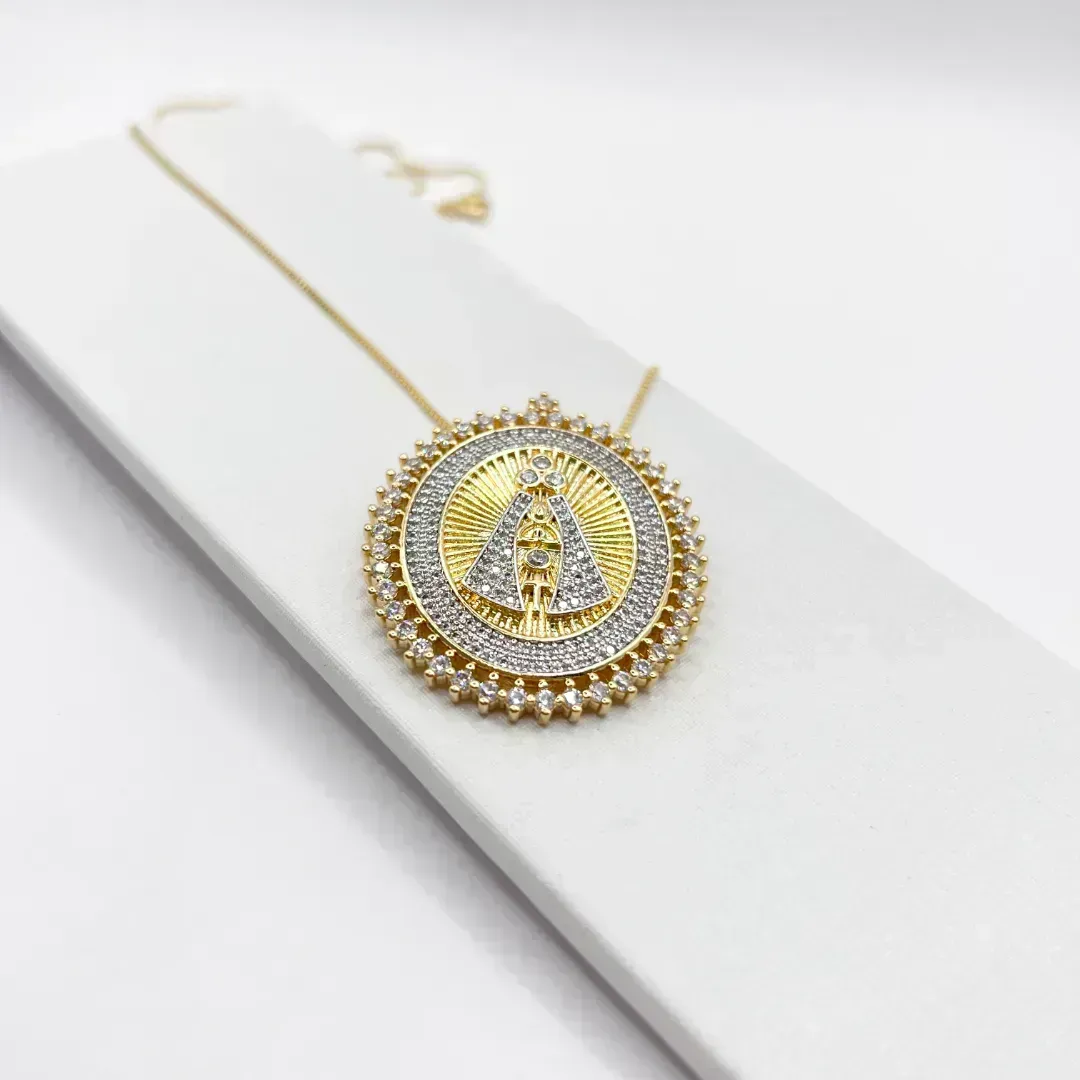 COLAR MEDALHA NOSSA SENHORA DE APARECIDA