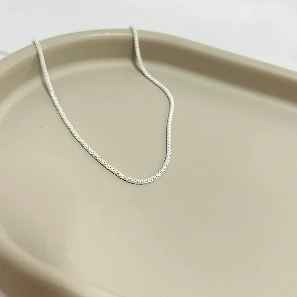 COLAR PRATA925 CORRENTE PIPOCA 45CM