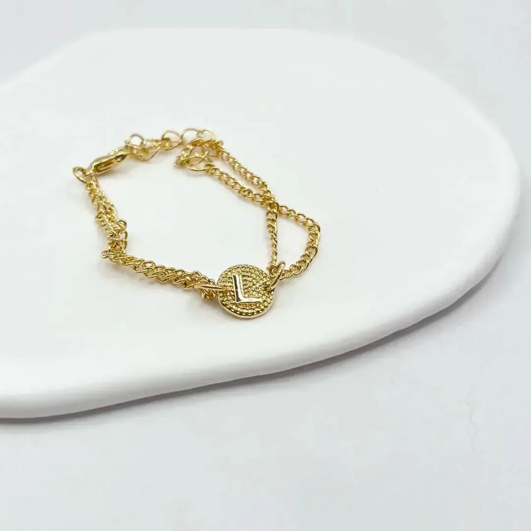 PULSEIRA LETRA DUPLA ELOS GRUMET - L