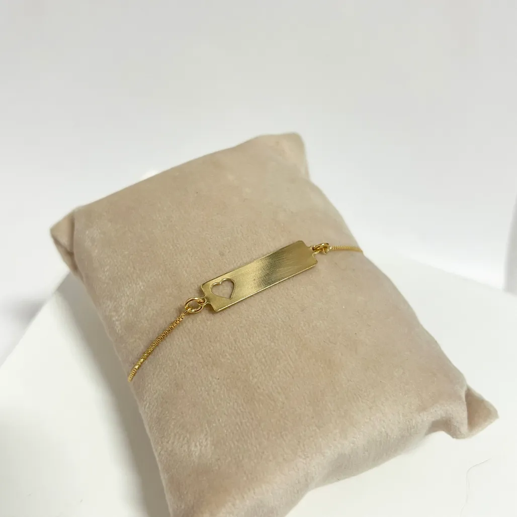 PULSEIRA PLACA PARA GRAVAÇÃO COM CORAÇÃO - ADULTO