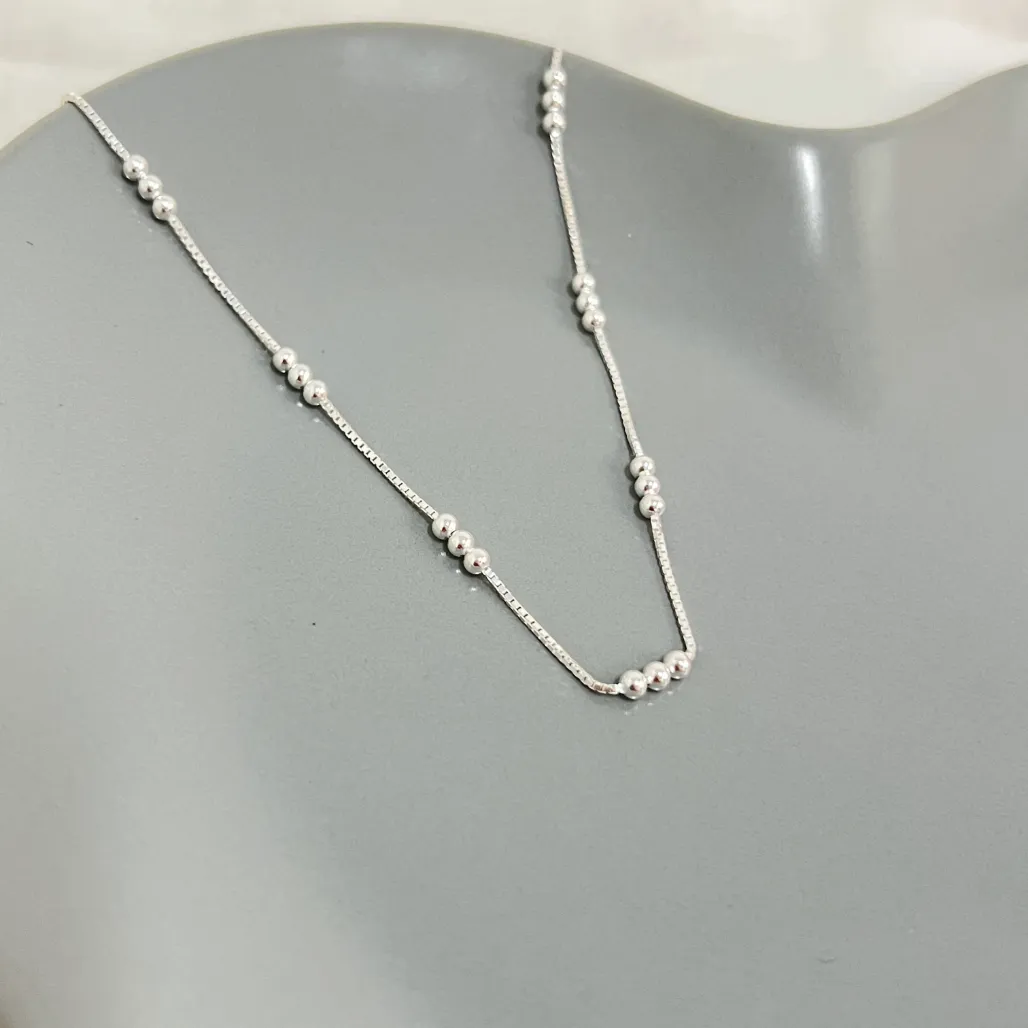 PULSEIRA PRATA925 V15 COM BOLINHAS