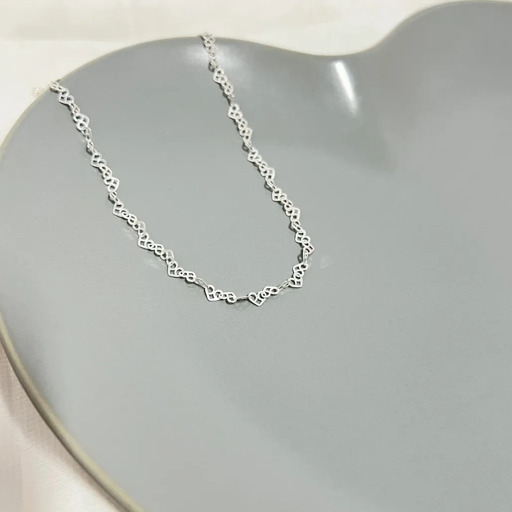 TORNOZELEIRA PRATA925 HEART LOVE