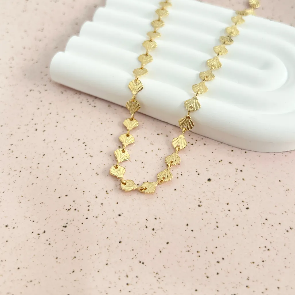 COLAR CHOKER CONCHAS 40CM