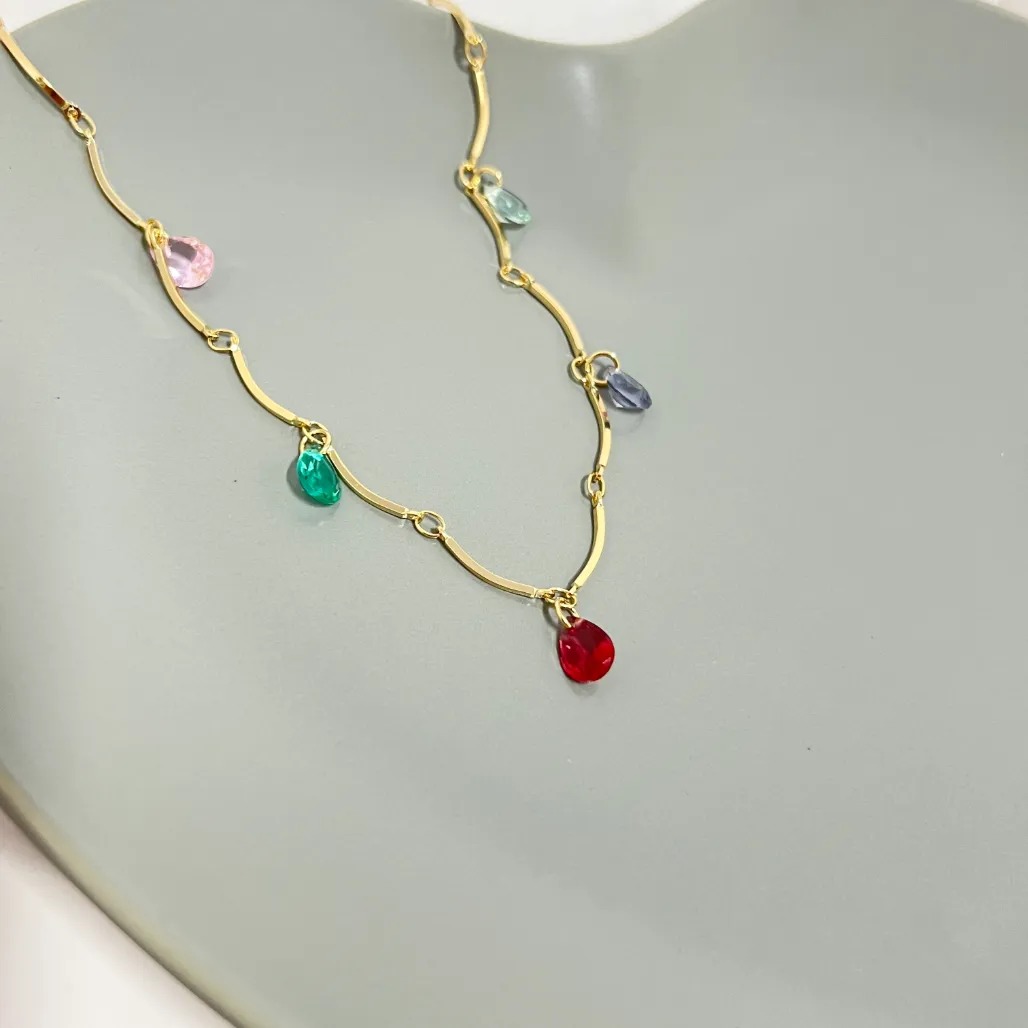 COLAR CHOKER GOTAS COLORS E CANUTILHO