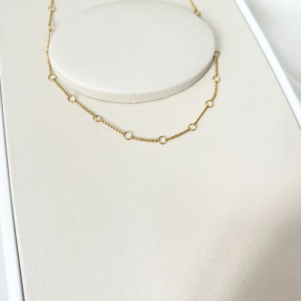 COLAR CHOKER TRABALHADO E CÍRCULO 40CM