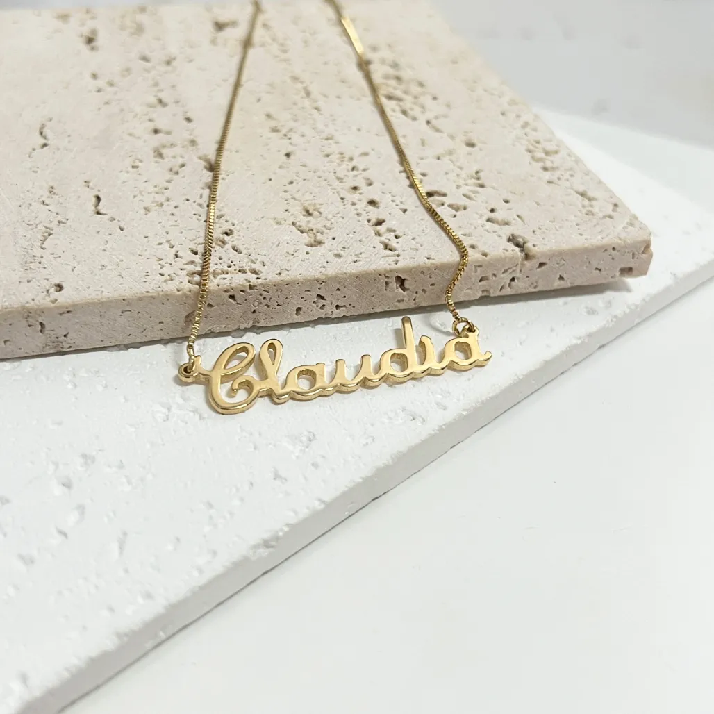 COLAR NOME RÉPLICA DE OURO - CLAUDIA