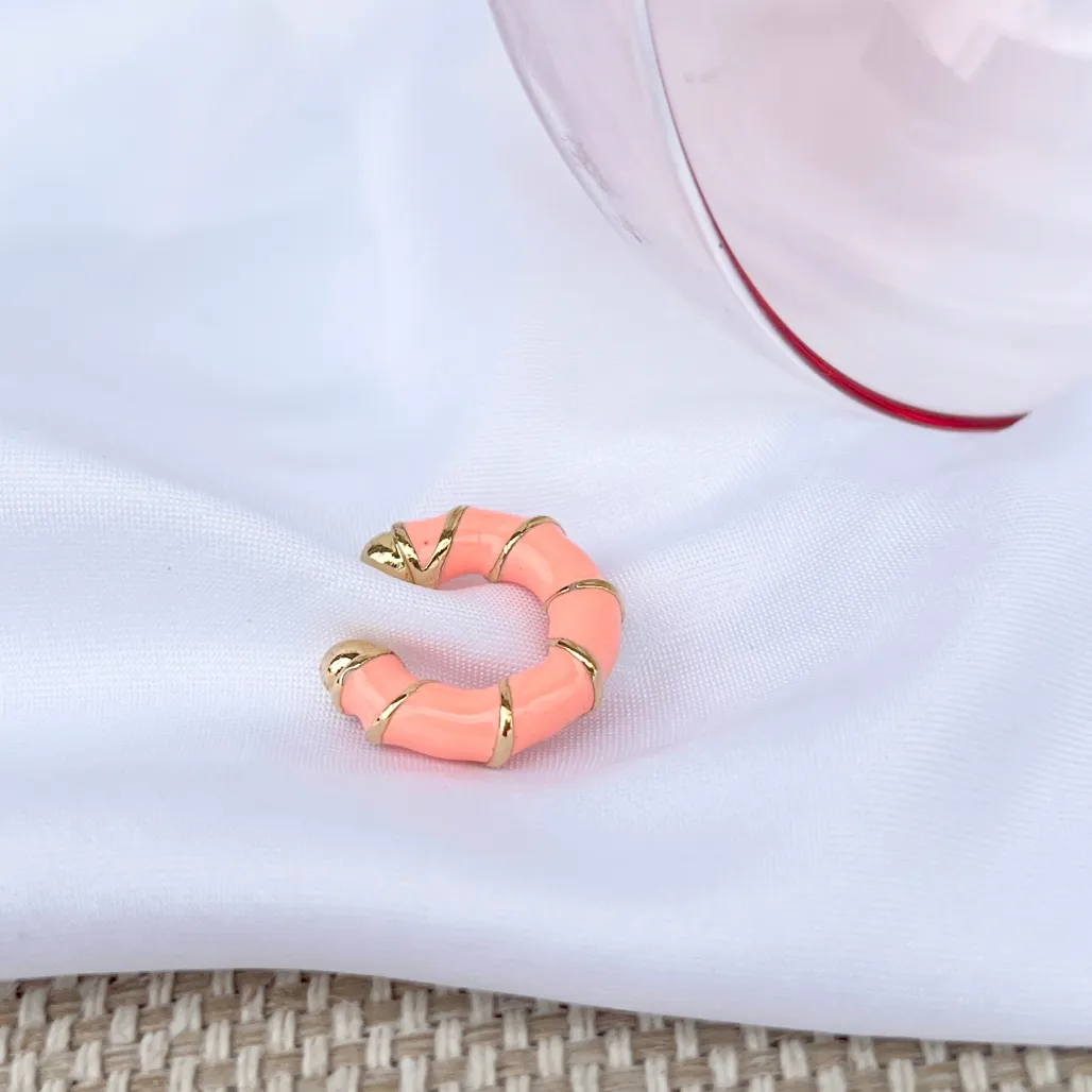 PIERCING TUBO RESINADO - SALMÃO COM LISTRAS