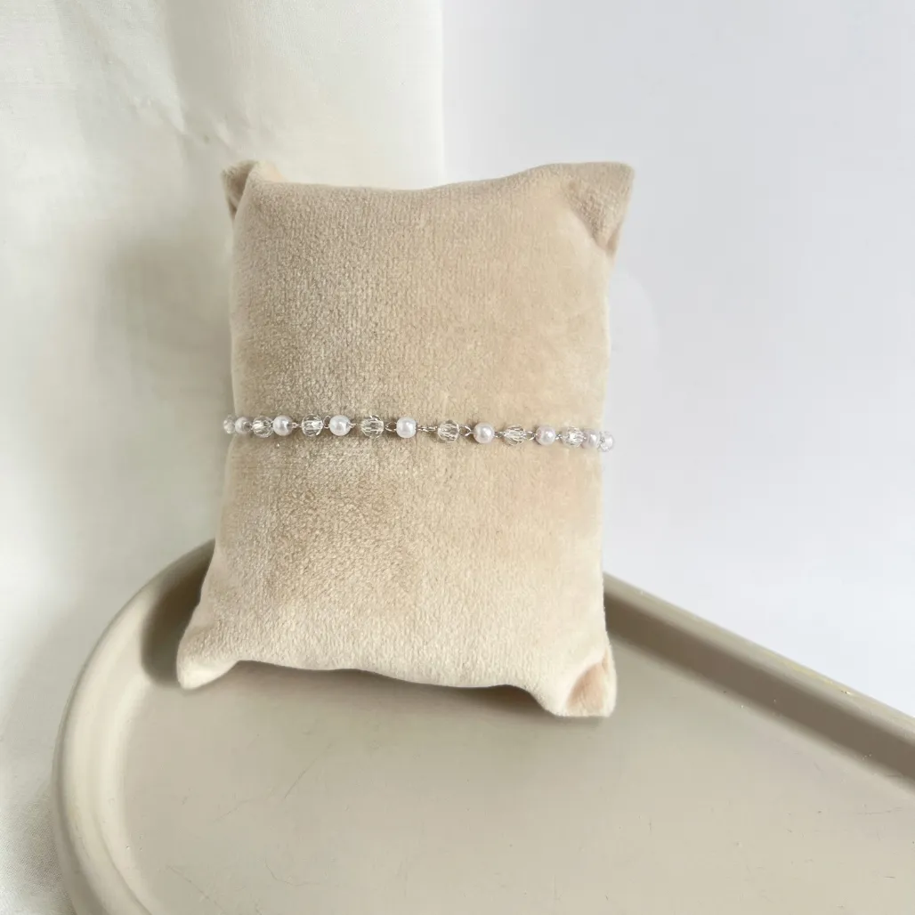 PULSEIRA CRISTAIS E PÉROLAS