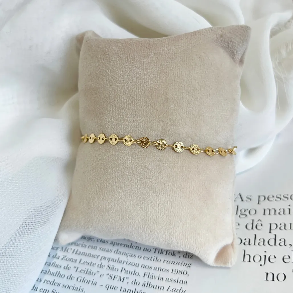 PULSEIRA MINI MEDALHAS GRANITADAS