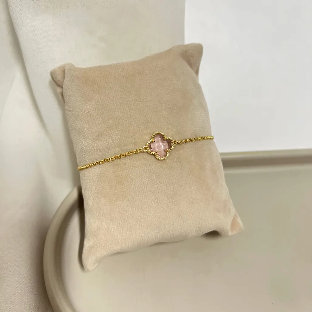PULSEIRA MINI TREVO ROSA