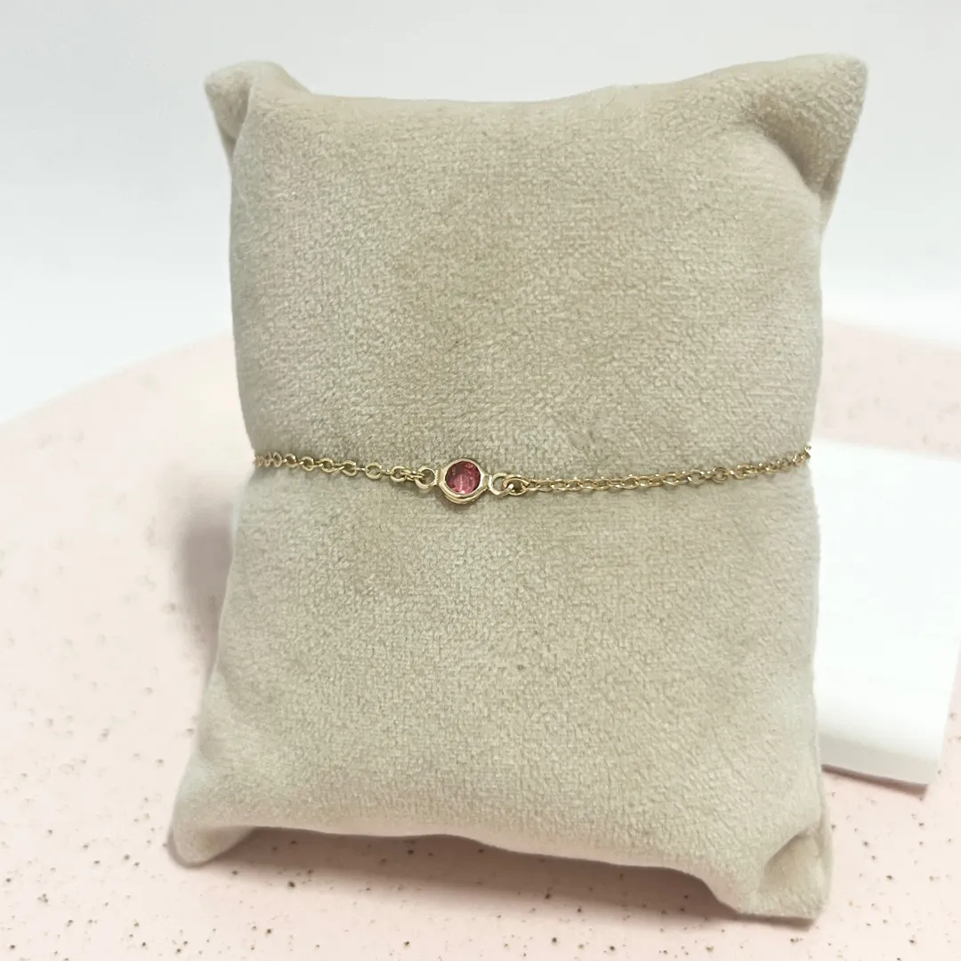 PULSEIRA PEDRA TIFFANY ROSA