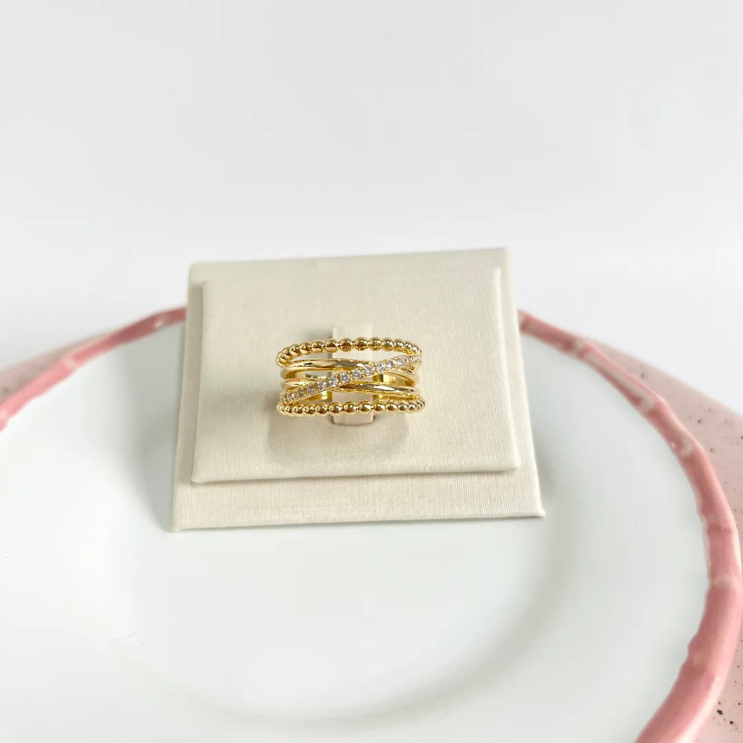 ANEL FIOS BOLINHAS - LISOS - MICRO ZIRCONIA