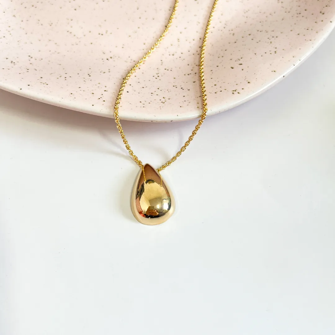 COLAR MINI CORDÃO BAIANO COM PINGENTE GOTA