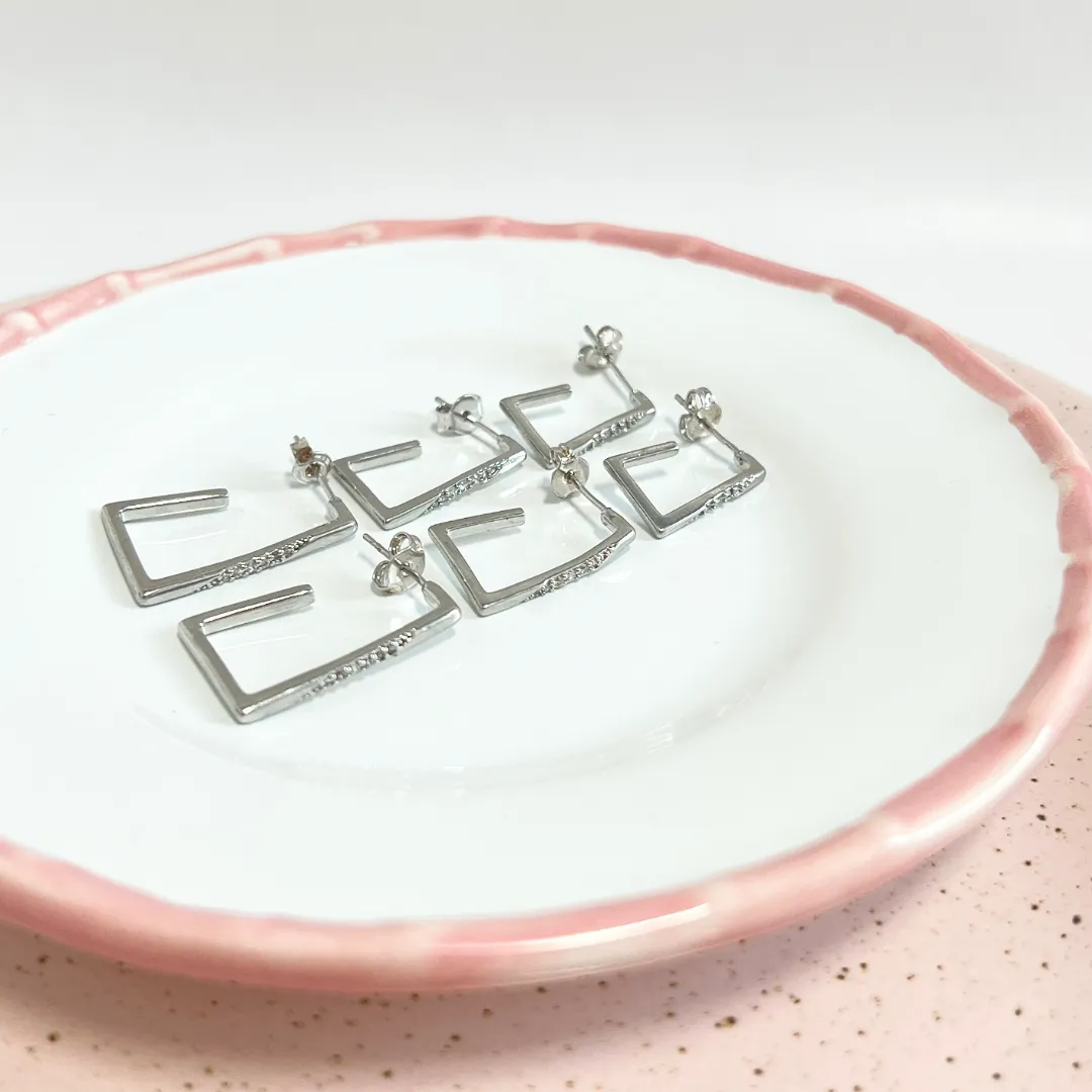 TRIO ARGOLA FIO QUADRADO COM MICRO ZIRCONIAS