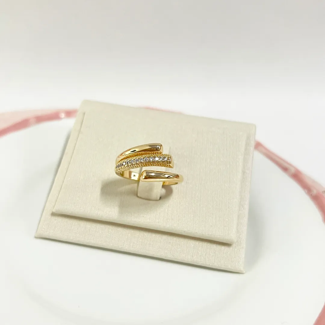 ANEL AJUSTÁVEL CRAVEJADO MICRO ZIRCONIAS