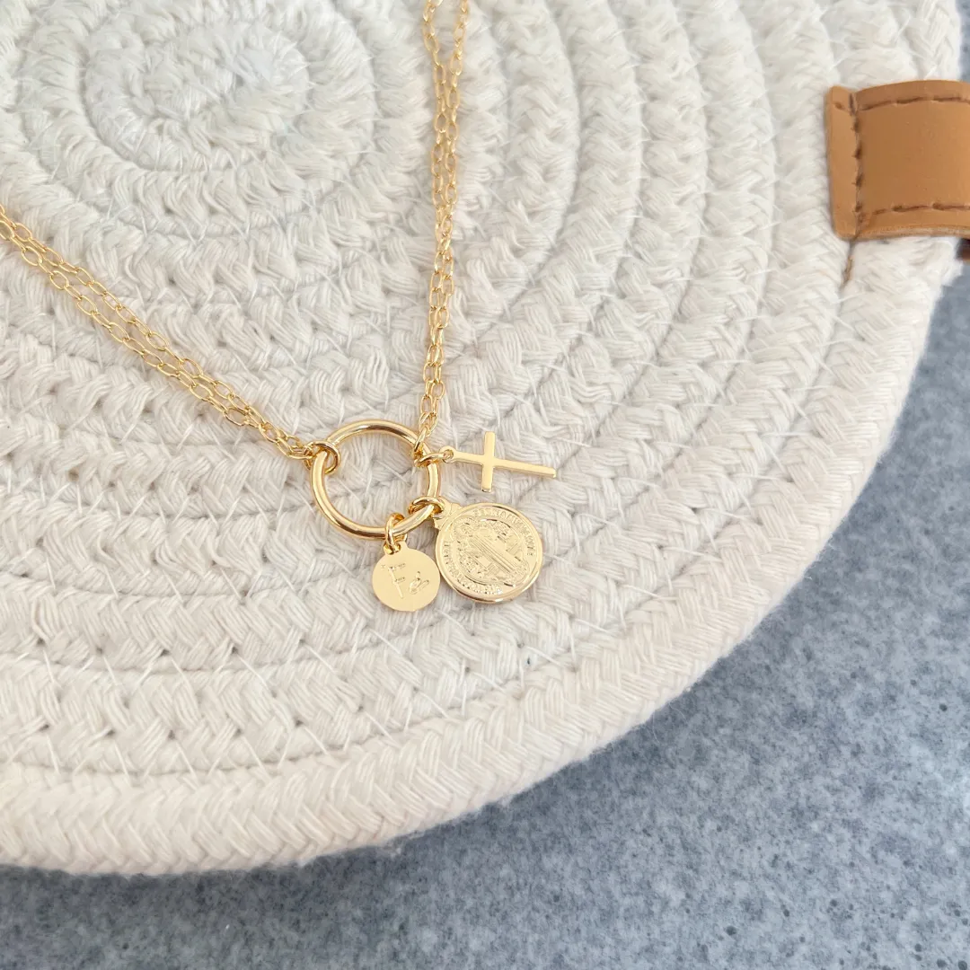 PULSEIRA PATUÁ SÃO BENTO E MEDALHA FÉ