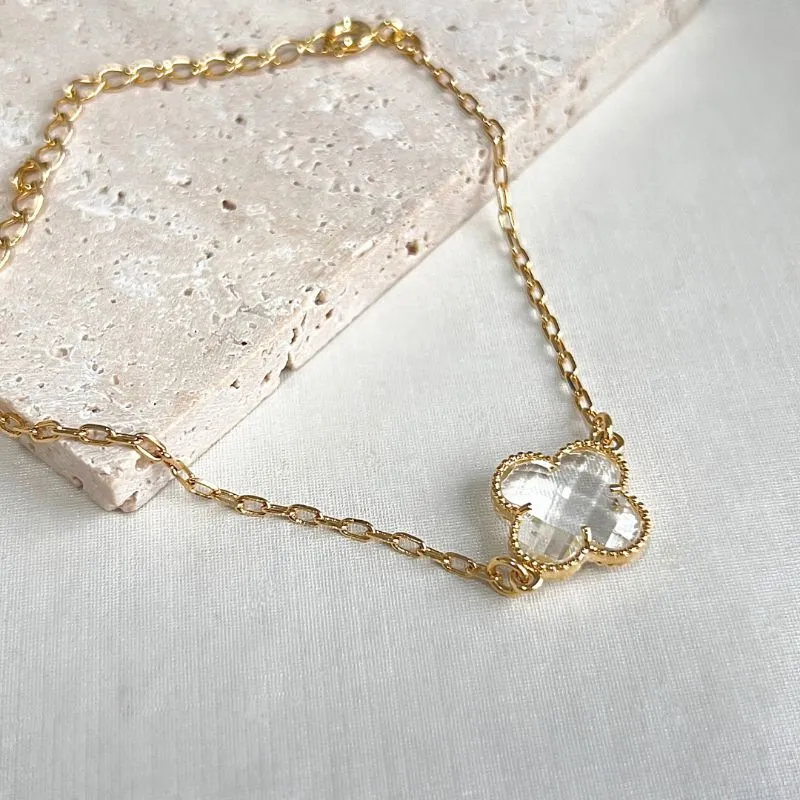 PULSEIRA TREVO CRISTAL