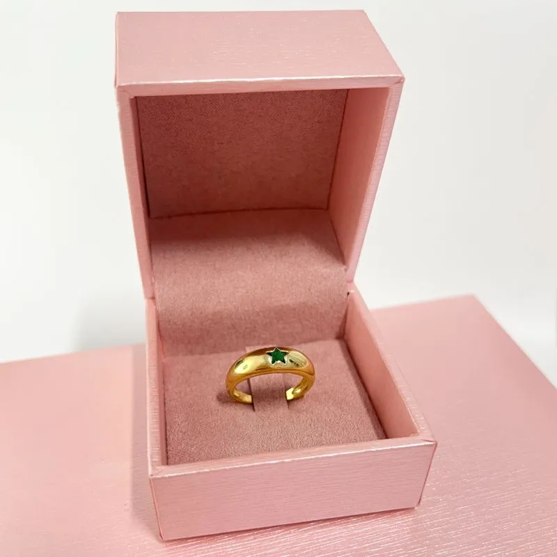 ANEL ESTRELA PEDRA VERDE ANEL ESTRELA PEDRA VERDE