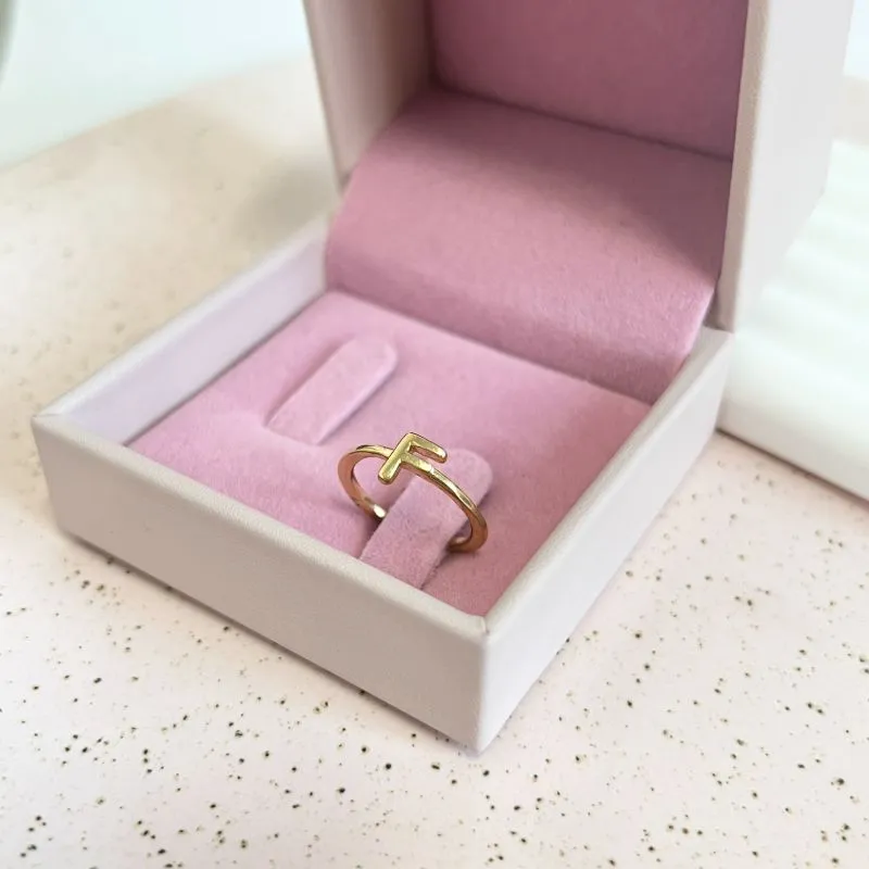 ANEL FALANGE LETRA  - F ANEL FALANGE LETRA  - F