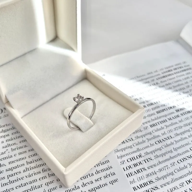 ANEL SOLITÁRIO PEDRA 4MM ANEL SOLITÁRIO PEDRA 4MM