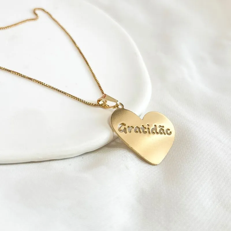 COLAR CORAÇÃO GRATIDÃO COLAR CORAÇÃO GRATIDÃO