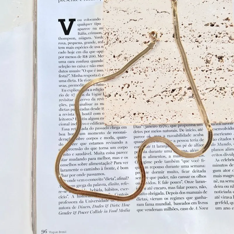 COLAR FITA ITALIANA 4MM 50CM COLAR FITA ITALIANA 4MM 50CM